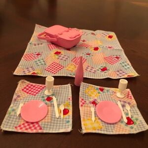 90s Barbie Picnic Set w Grill